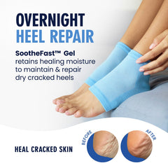 Dr. Frederick's Original heel socks worn on foot highlighting breathable comfort