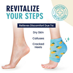 Dr. Frederick's Original latex-free socks provide gentle comfort without irritation.