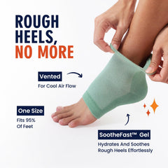 Night-use setup with Dr. Frederick's Original socks for easy overnight hydration.