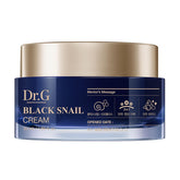 Dr.G Black Snail Cream jar closeup shows rich nourishment texture.