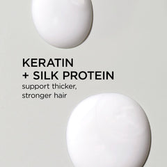 Close-up of rich lather from Dr. Groot shampoo with keratin and silk protein