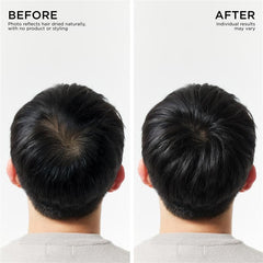 Dr. Groot scalp care action image illustrating exfoliation and pore-clearing benefits.