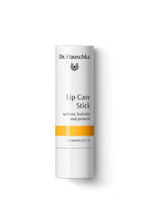 Dr. Hauschka lip care stick application shows smooth, hydrated lips.