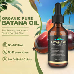 Dr. Healdy Batana Oil applied to scalp for nourishment.