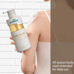 Dr. Healdy Sweet Orange & Cedar bubbles on skin indicate lasting moisture