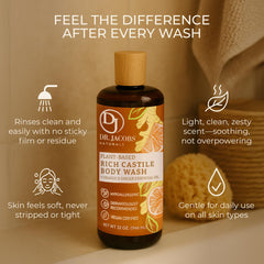 Close-up of the thick, concentrated castile soap texture from Dr. Jacobs Naturals.