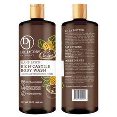 Dr. Jacobs Naturals 32 oz bottle highlights a made-in-USA, long-lasting body wash option.