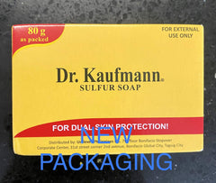 Dr. Kauffman Medicated Sulfur Soap four-bar pack ideal for families.