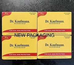 Dr. Kauffman sulfur soap close-up shows medicated formula.