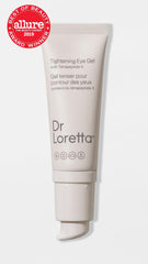 Dr. Loretta eye gel application close-up highlighting peptides for firmer eye contour