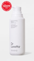 Dr. Loretta gentle hydrating cleanser hand-lather close-up highlighting sulfate-free formula