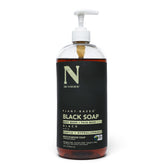 Dr. Natural Multi-Purpose Black Liquid Soap bottle front view for daily cleansing and hydration