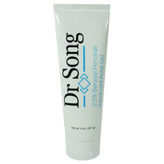 Dr Song 2.5% benzoyl peroxide acne gel bottle ready for daily use in a clear-skin routine.