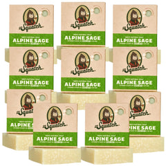 Dr. Squatch Alpine Sage bar soap pack shows a ten-pack for daily cleansing and routine refresh.