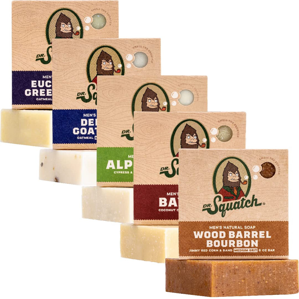 Dr. Squatch Alpine Sage bar soap—lush lather for a refreshing shower