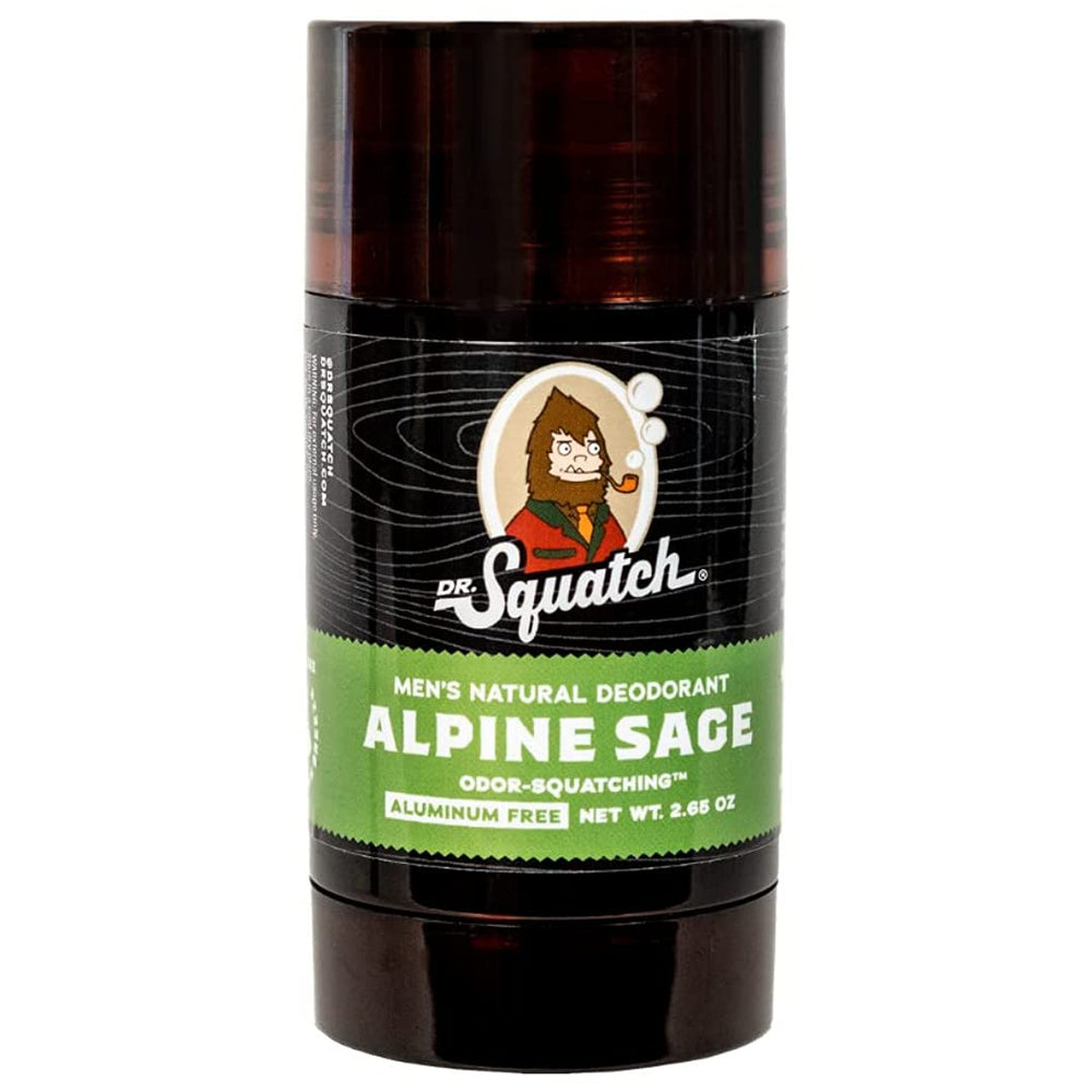 Dr. Squatch Alpine Sage deodorant stick for daily, aluminum-free odor protection