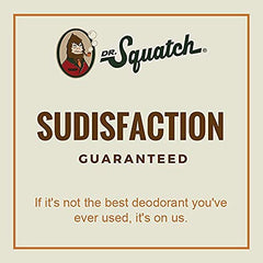 Dr. Squatch aluminum-free badge signals skin-friendly, natural formulation