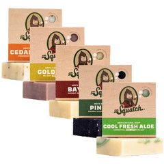 Dr. Squatch Cool Fresh Aloe bar soap provides daily refreshing lather and cleanse