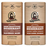 Dr. Squatch Maverick Musk deodorant 2-pack front view showing aluminum-free odor control.