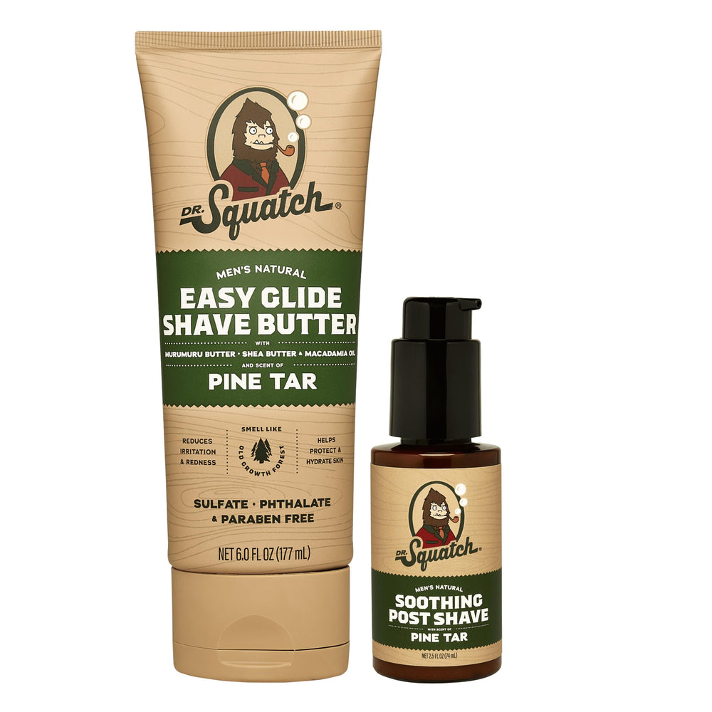 Dr. Squatch Easy-Glide Shave Butter close-up for a smooth, comfortable shave.