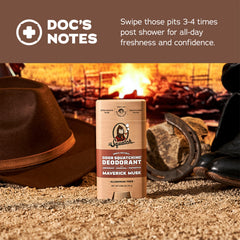 Dr. Squatch application after shower ensures long-lasting freshness.
