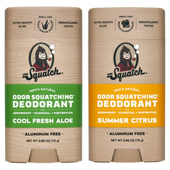 Dr. Squatch Odor-Squatching Summer Citrus bottle for all-day freshness.