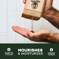 Dr. Squatch Pine Tar Coconut Castaway lather—rich foam for daily use.