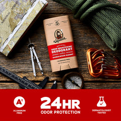 Dr. Squatch Sandalwood Summit deodorant swatch showing smooth application