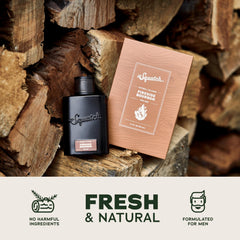 Dr. Squatch scent-lock technology graphic hints at long-lasting, stable fragrance
