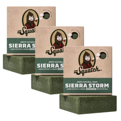 Dr. Squatch Sierra Storm bar soap pack delivers rugged daily cleansing.