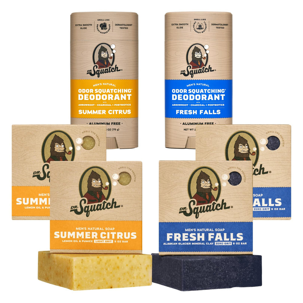 Dr Squatch Summer Citrus soap bar with natural oils for a refreshing cleanse
