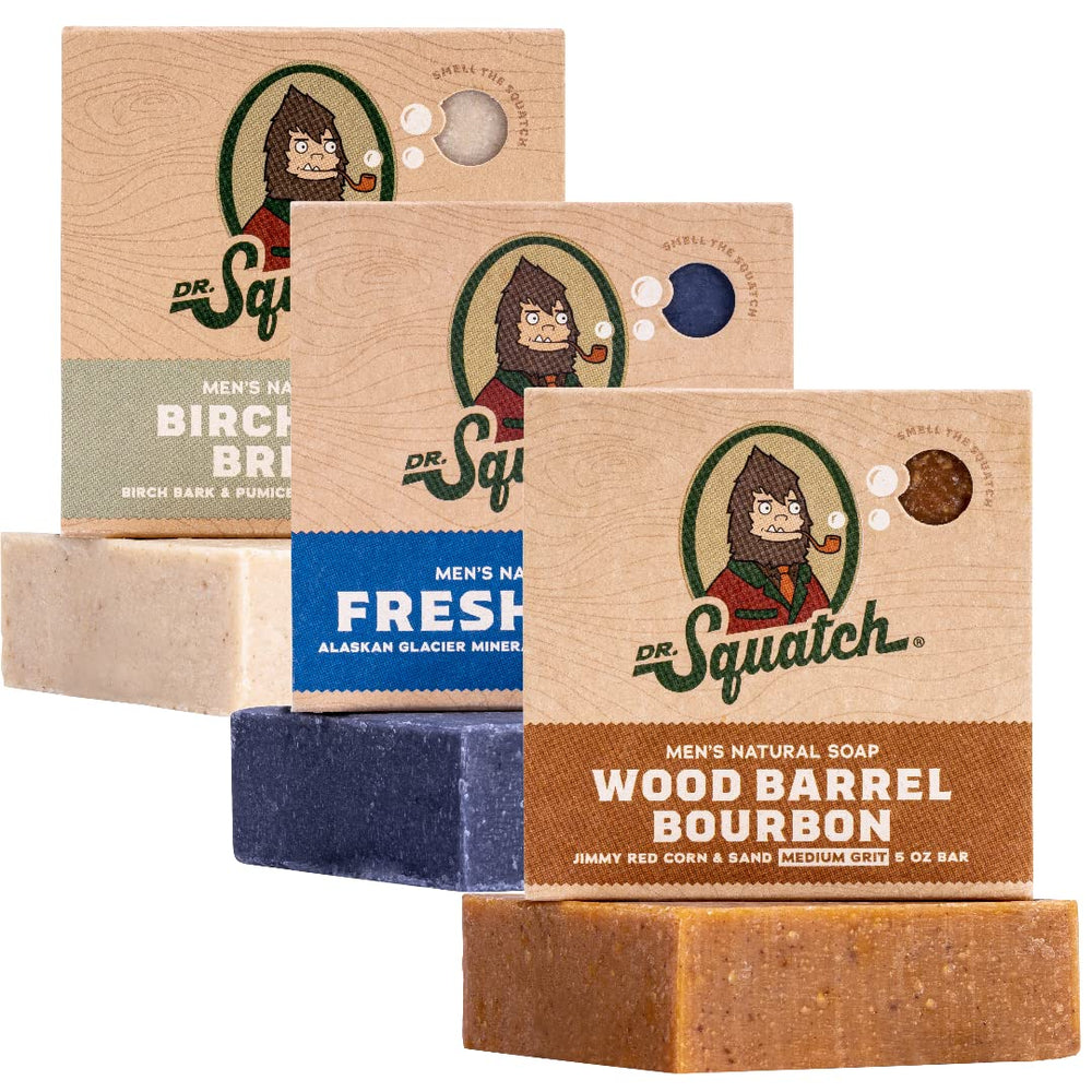 Dr. Squatch Wood Barrel Bourbon soap bar refreshes skin after workout