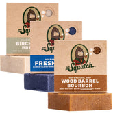 Dr. Squatch Wood Barrel Bourbon soap bar refreshes skin after workout