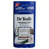 Dr Teal's aluminum-free deodorant coconut oil pack-front for all-day freshness.