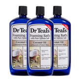 Dr Teal's Coconut Oil Foaming Bath Gift Set packaging presents a convenient spa-at-home gift.