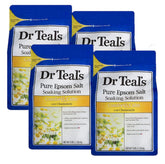 Dr Teal's Comfort & Calm 4-pack bags for at-home soaking and muscle relief.