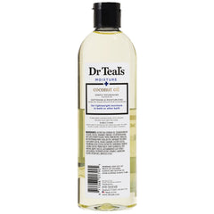 Dr Teal's Nourishing Coconut Oil Bath & Body Oil bottle for dry skin care