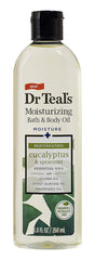 Dr Teal's Nourishing Coconut Oil bath oil bottle for dry skin hydration.