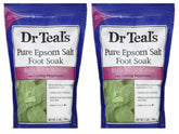 Dr Teal's Peppermint Foot Soak bottle with cooling relief for tired feet