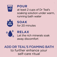 Dr Teal's sal Epsom pura para relajación muscular en casa