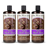 Dr. Woods Raw African Black Soap bottle for daily cleansing with rich lather.