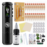 Dragonhawk A1 Pro cordless tattoo pen front view highlighting precise line work on the go.