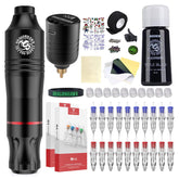 Dragonhawk Atom wireless tattoo pen for precise lining and shading.