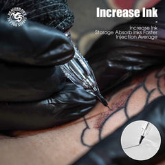 Dragonhawk one-piece needle and plunger overmold provides maximum stability during shading.