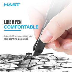 Dragonhawk Poke Needle Holder close-up demonstrates precise grommet system for smooth color.