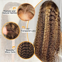 Draixil pre plucked hairline lace front wig for easy styling