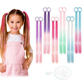 Dreamlover hair extensions with colorful strands offer a quick, playful style update.