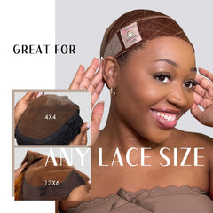 Dreamlover wig grip band lace-front compatibility display highlights enhanced friction for lace-front wigs.