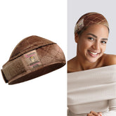 Dreamlover wig grip band wide brown hook-loop close-up shows adjustable secure fit.