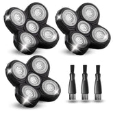 DREBIG 3-pack replacement blades compatible with Freedom Head Shaver Kit for smoother shaves.
